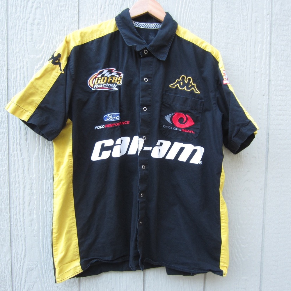 Jeffrey Earnhardt CAN-AM/GoFas Racing Team NASCAR Pit Crew Shirt Mens Size M ?